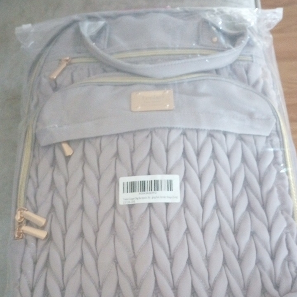 Tealari Light Gray Knitted diaper backpack